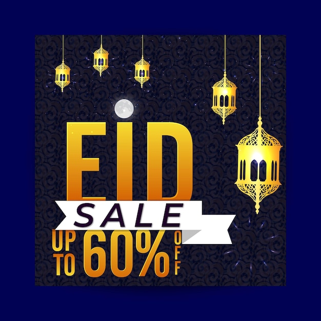 Vector vector eid mubarak sales poster eid sale social media design