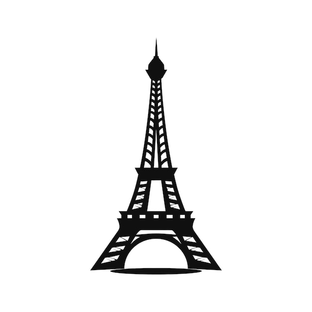 Vector Eiffeltoren Parijs Landmark silhouet