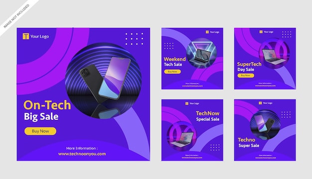 Vector Electronic Store instagram posts collection
