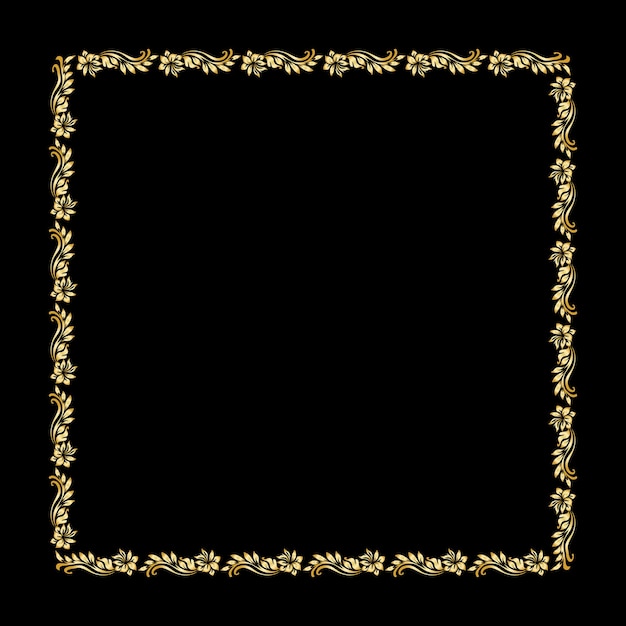 Элегантный векторный фон с декоративной золотой границей