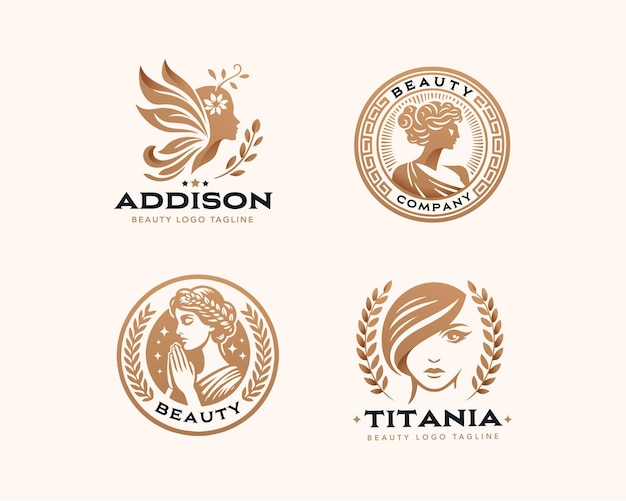 Вектор Векторный элегантный дизайн логотипа женского салона красоты для компании