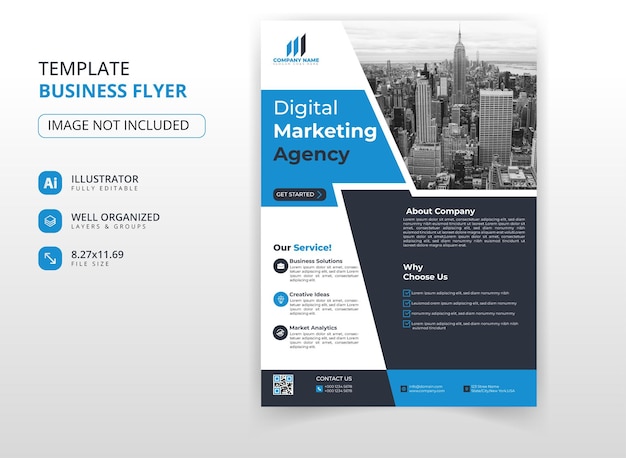 Vector vector elegant business flyer template