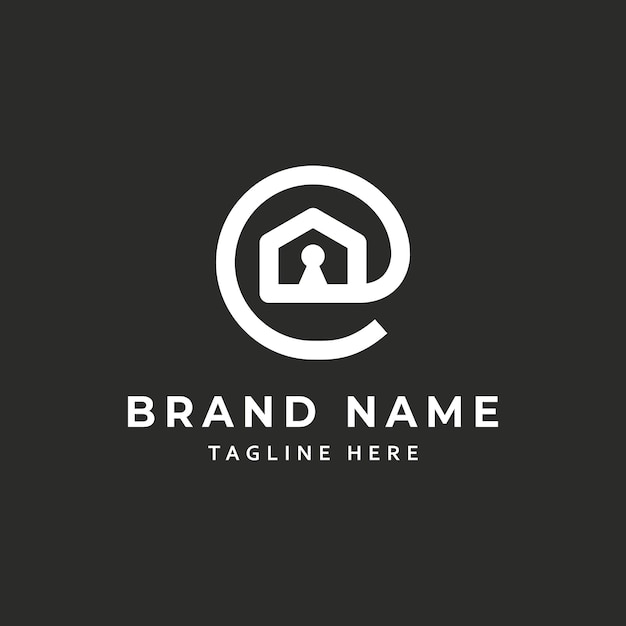 Vettore vettore elegante casa chiave logo design immobiliare logo icona simbolo design