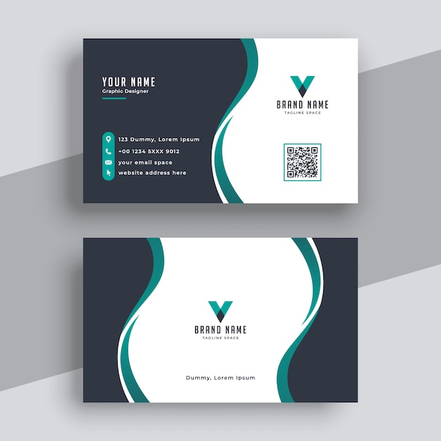 Vector vector elegant minimal business card template
