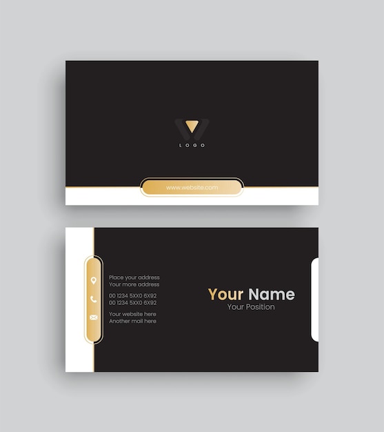Vector elegant minimal business card template