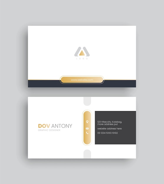 Vector elegant minimal business card template