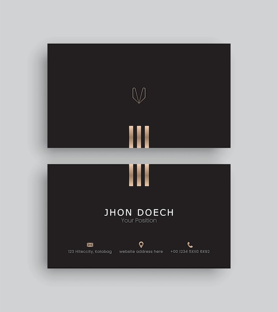 Vector vector elegant minimal business card template