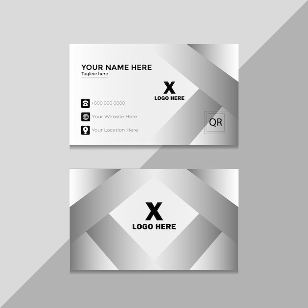 Vector vector elegant minimal white business card template