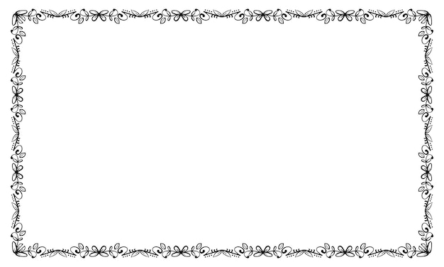 Vector elegant ornamental frame on white background