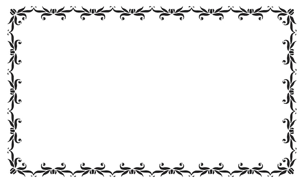 Vector vector elegant ornamental frame on white background