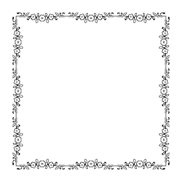 Vector elegant ornamental frame on white background