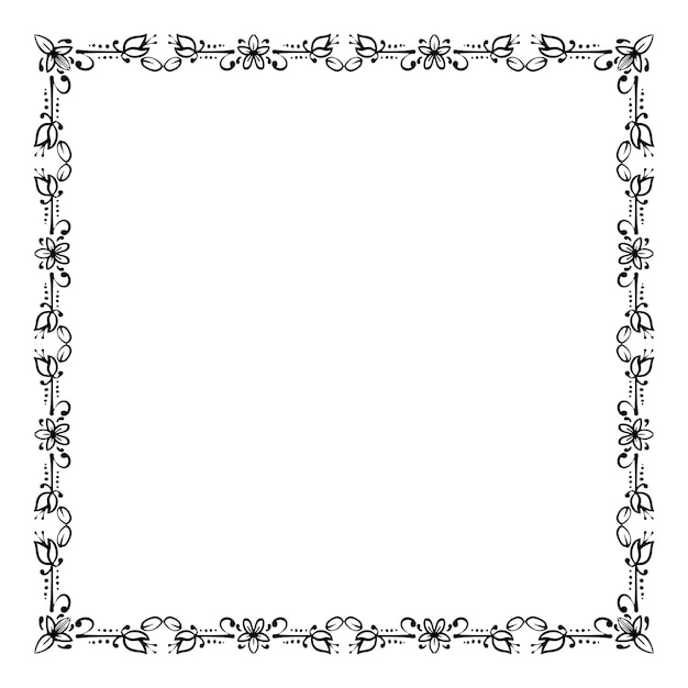 Vector elegant ornamental frame on white background