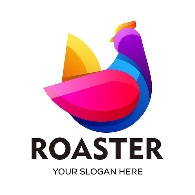 Vector vector elegant rooster logo vector