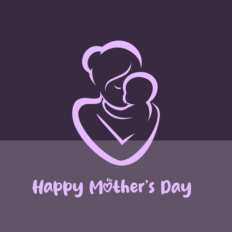Vector Elegant Style Happy Mothers Day Celebration Template Design Illustration