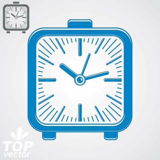 Vector elegant table clock, simple version included. Eps 8 high quality vector illustration. Time theme web design element.