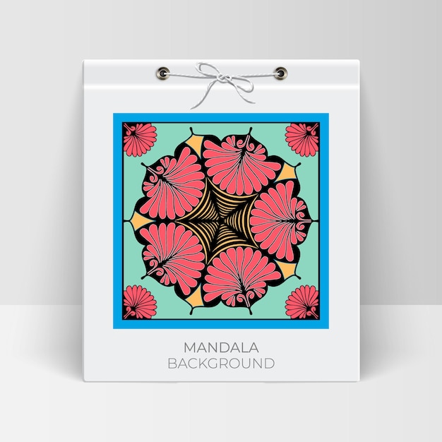 Vector elegante kleurrijke mandala achtergrond