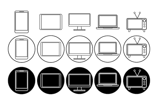 Vector elektronica platte pictogram