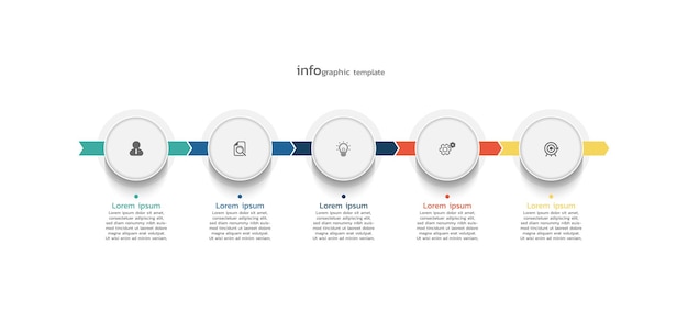 Concetto di infografica aziendale modello di progettazione elemento vettoriale