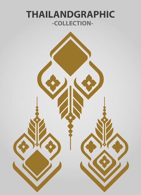 Vector vector element ethnic decorative ornament ethnic thai illustration