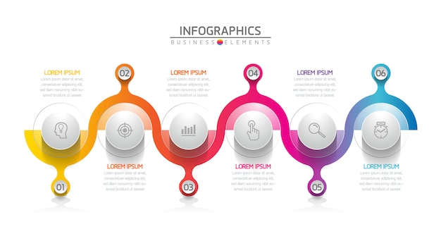 Vector-elementen voor de infographic.