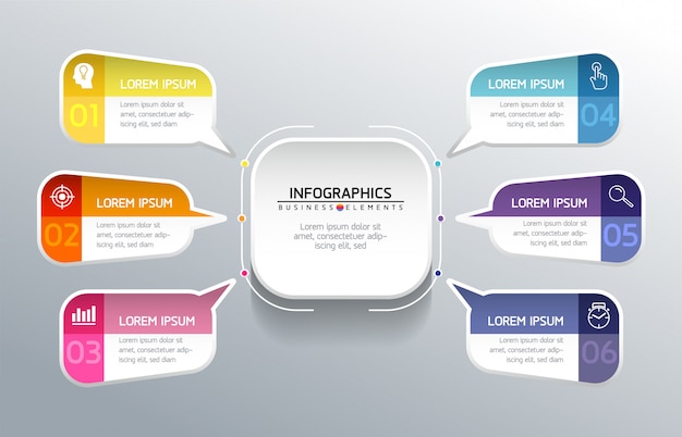 Vector elements for infographic.