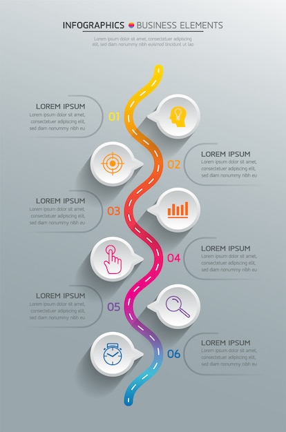 Vector elements for infographic.