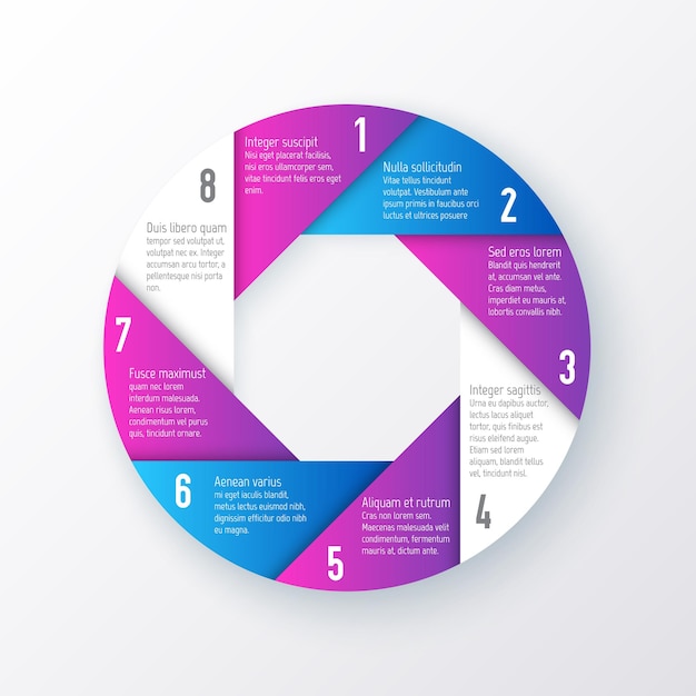 Vector elements for infographics Template of a pie chart