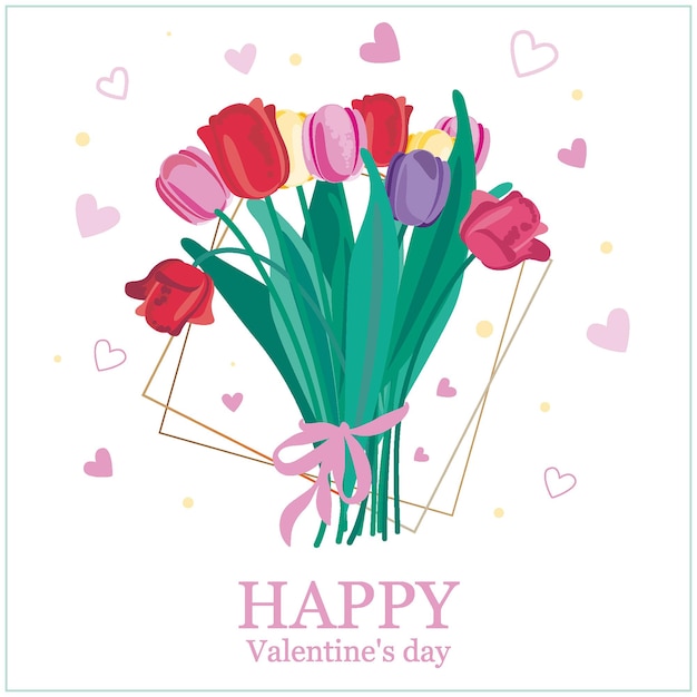 Vector elements for love day valentines cards textile design flowers hearts