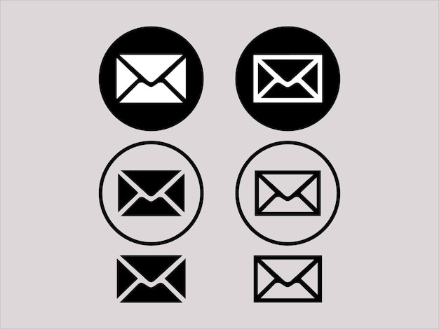 Vector email and envelope icon set. email icon vector. E-mail icon. Envelope vector illustration