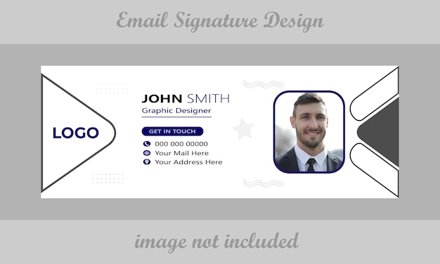 Vector email signature design Email signature template