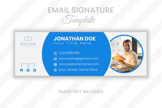 vector email signature design and professional Facebook banner template