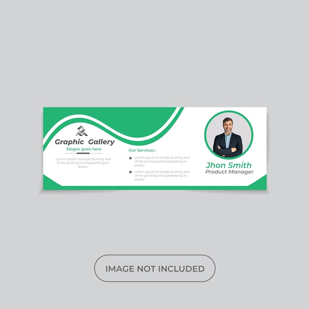 Vector email signature template for branding