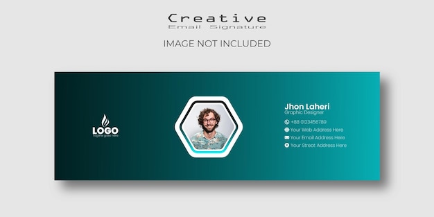 Vector email signature template design