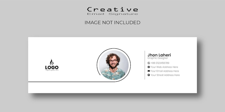 Vector vector email signature template design