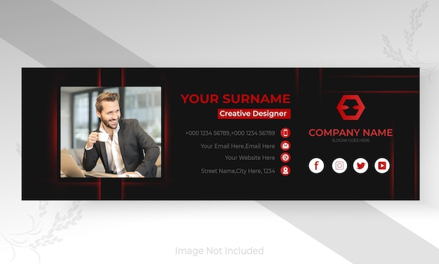 Vector email signature template design