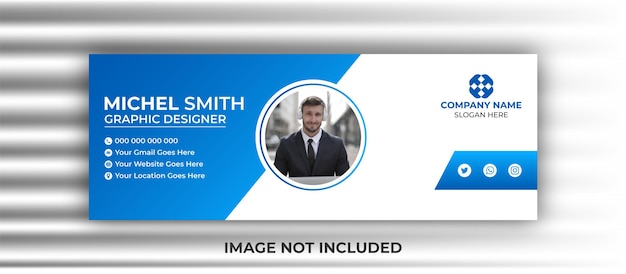 Vector email signature template design