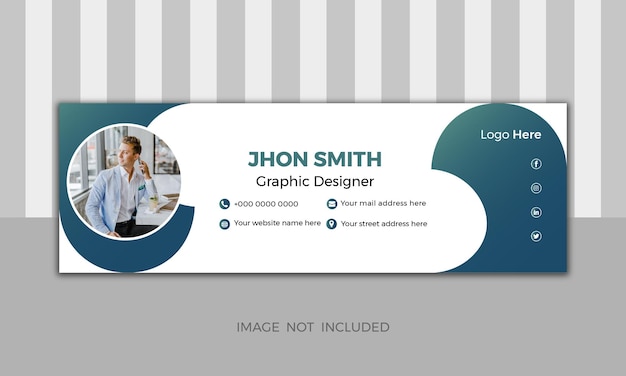 Vector vector email signature web banner template design business