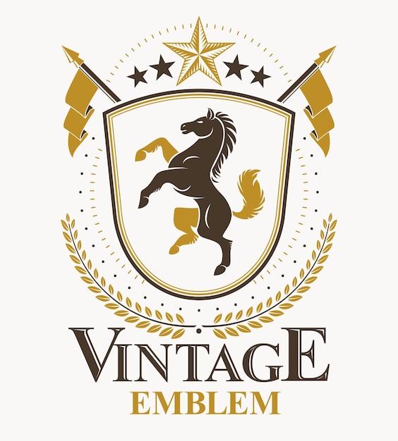 Vector embleem, vintage heraldische ontwerp.