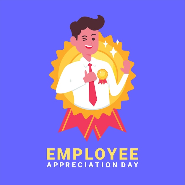 Vector employee appreciation day poster template