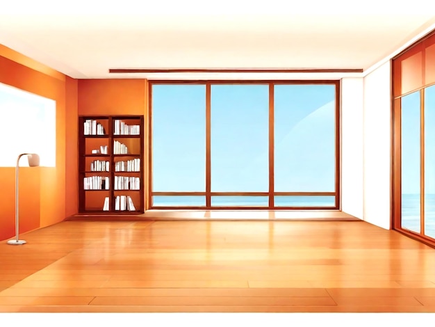 Vector Empty room interior design isolated