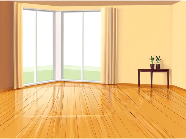 Vector vector empty room interior design isolated