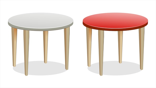 Vector vector empty round tables