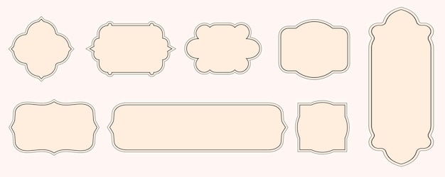 vector empty vintage labels design set