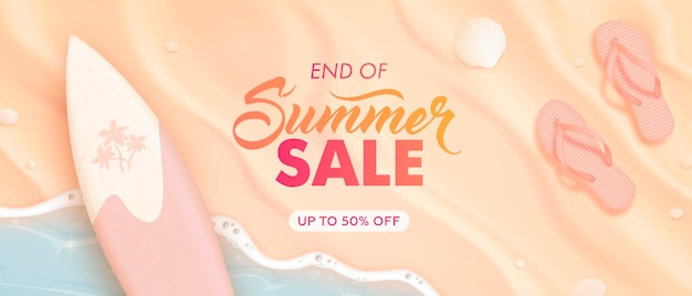 Vector end of summer sale background