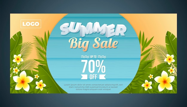 vector end of summer sale promotion illustration