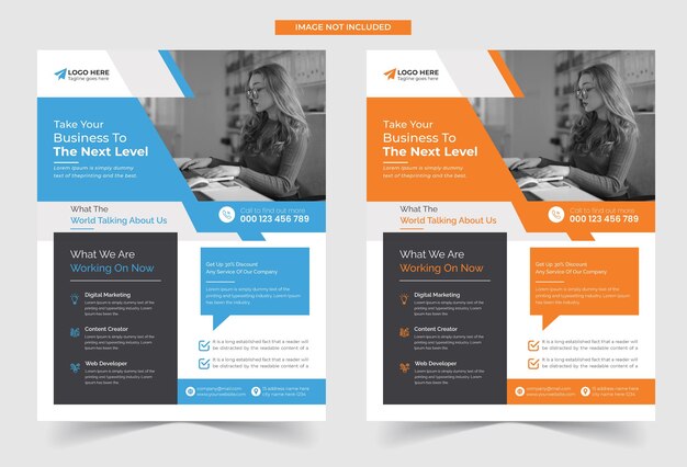 Vector vector eps a4 size paper professional creative business flyer design template