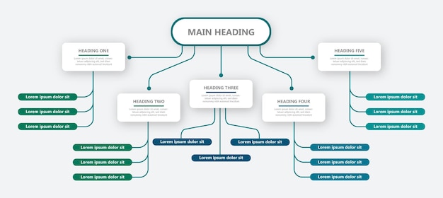 Vector EPS-creatief stroomdiagram infographic ontwerp