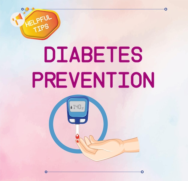 Vector vector eps diabetes prevention 6 pages infographic