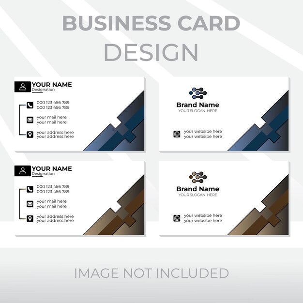 Vector vector eps elegant minimal clean corporate flat abstract business card template