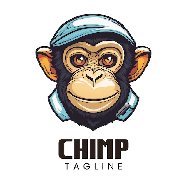 vector eps monkey portrait logo ape gorilla